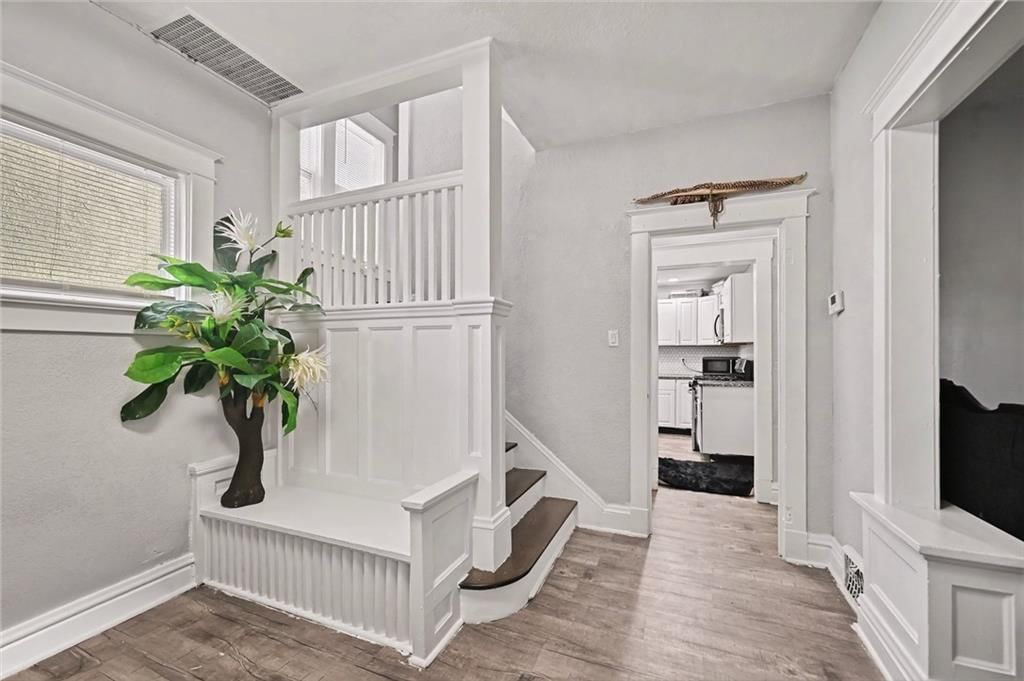 Open-riser staircase, recessed lighting and staircase at 801 N 11th Street, Kansas City, KS 66102