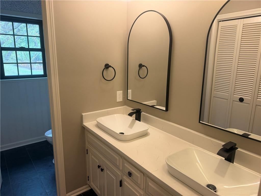Double vanity and white vanity at 12001 ABERDEEN Street, Leawood, KS 66209