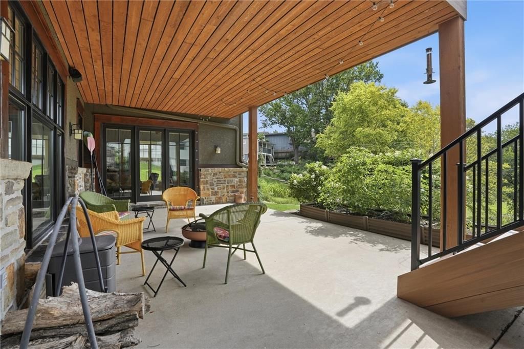 Covered patio at 43 L Street, Lake Lotawana, MO 64086