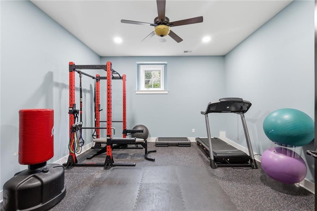 Home gym at 43 L Street, Lake Lotawana, MO 64086