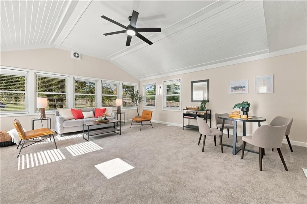 Tall ceilings and bonus room at 8517 W 145th Terrace, Overland Park, KS 66223