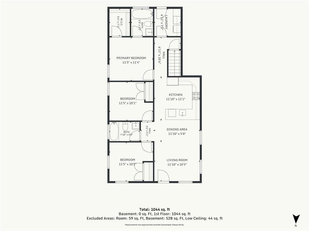 Main-floor primary bedroom at 1111 Kimball Avenue, Kansas City, KS 66104