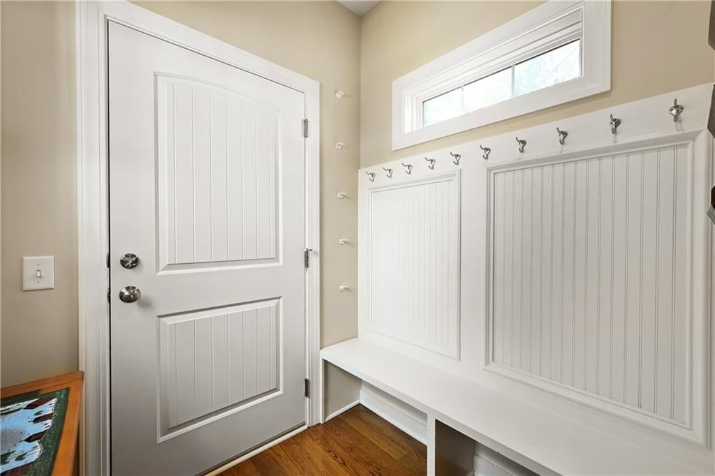 Wainscoting or board and batten and mudroom built-ins at 3317 SW Longview Road, Lee's Summit, MO 64081