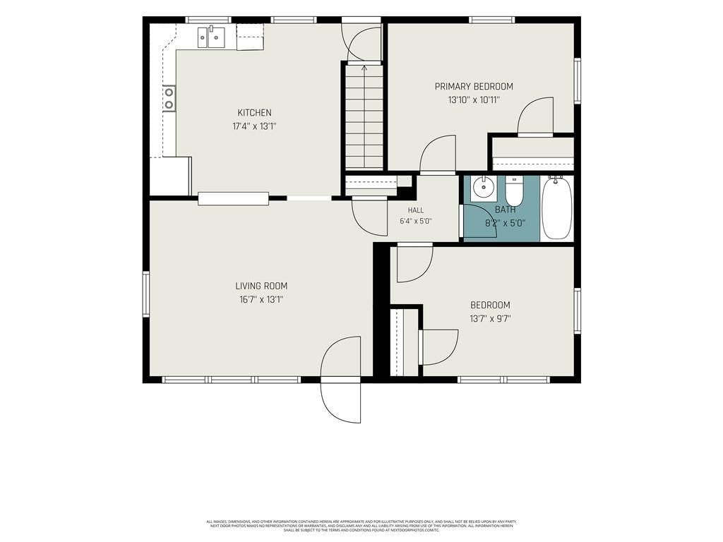 Main-floor primary bedroom at 1305 S 40th Street, Kansas City, KS 66106