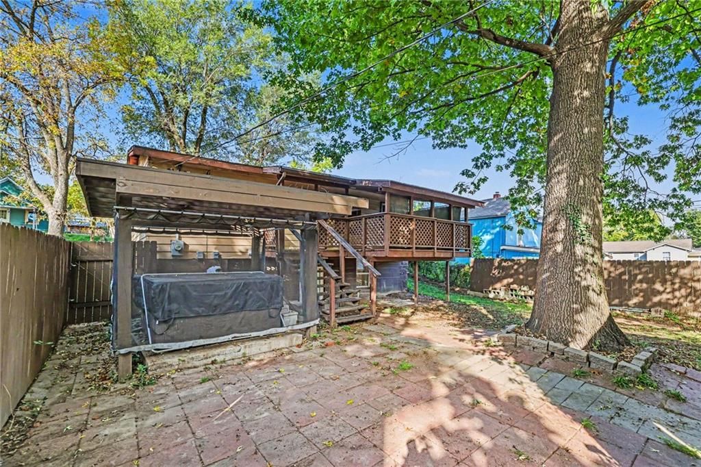 Hot tub and paver patio at 1305 S 40th Street, Kansas City, KS 66106