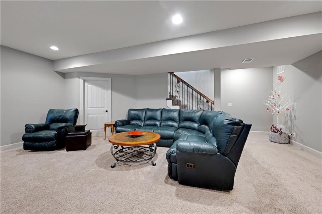 Finished basement at 4323 NE Park Trails Court, Lee's Summit, MO 64064
