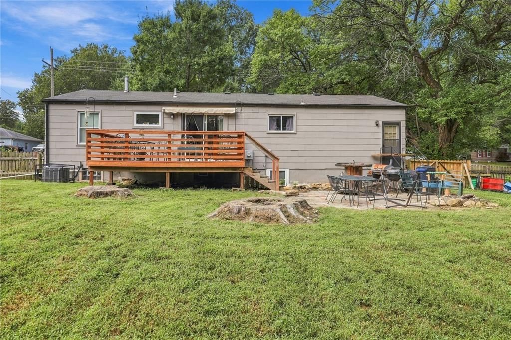 Fenced yard at 8427 Jame A Reed Road, Raytown, MO 64138