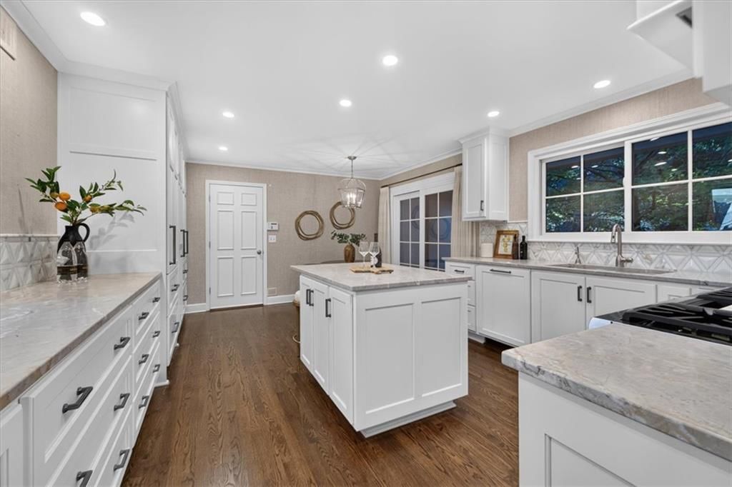 Photo 10: white kitchen cabinets, 7904 Bristol Court, Prairie Village, KS 66208