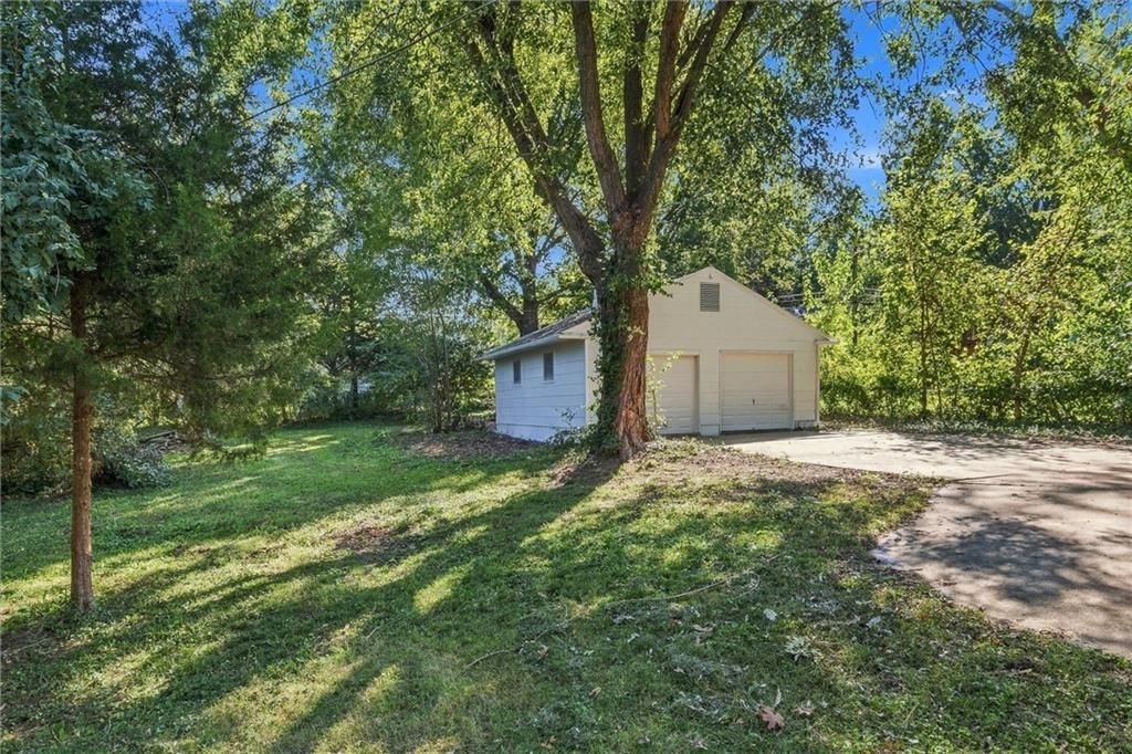 Mature trees at 8503 Crystal Avenue, Kansas City, MO 66209