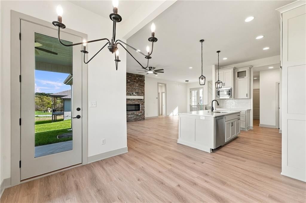 Breakfast nook and concrete patio at 2605 NE Crestview Street, Blue Springs, MO 64029