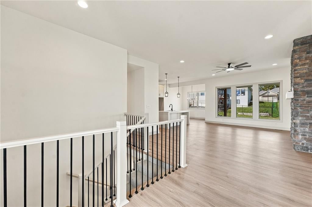 Staircase and white trim at 2605 NE Crestview Street, Blue Springs, MO 64029