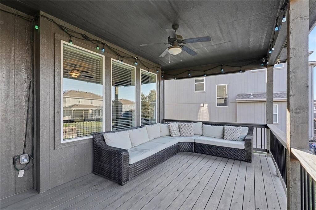 Deck and covered patio at 16046 W 172nd Terrace, Olathe, KS 66062