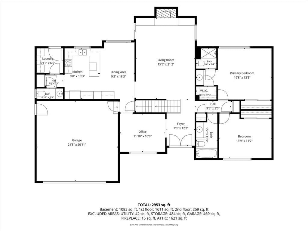 Attached garage at 204 NW Cypress Street, Lee's Summit, MO 64064