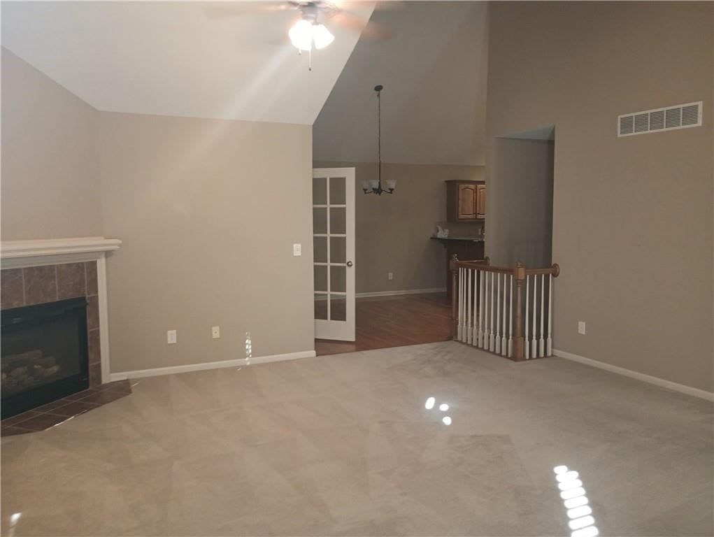 Staircase and wood stair railing at 14121 W 152nd Terrace #4003, Olathe, KS 66062