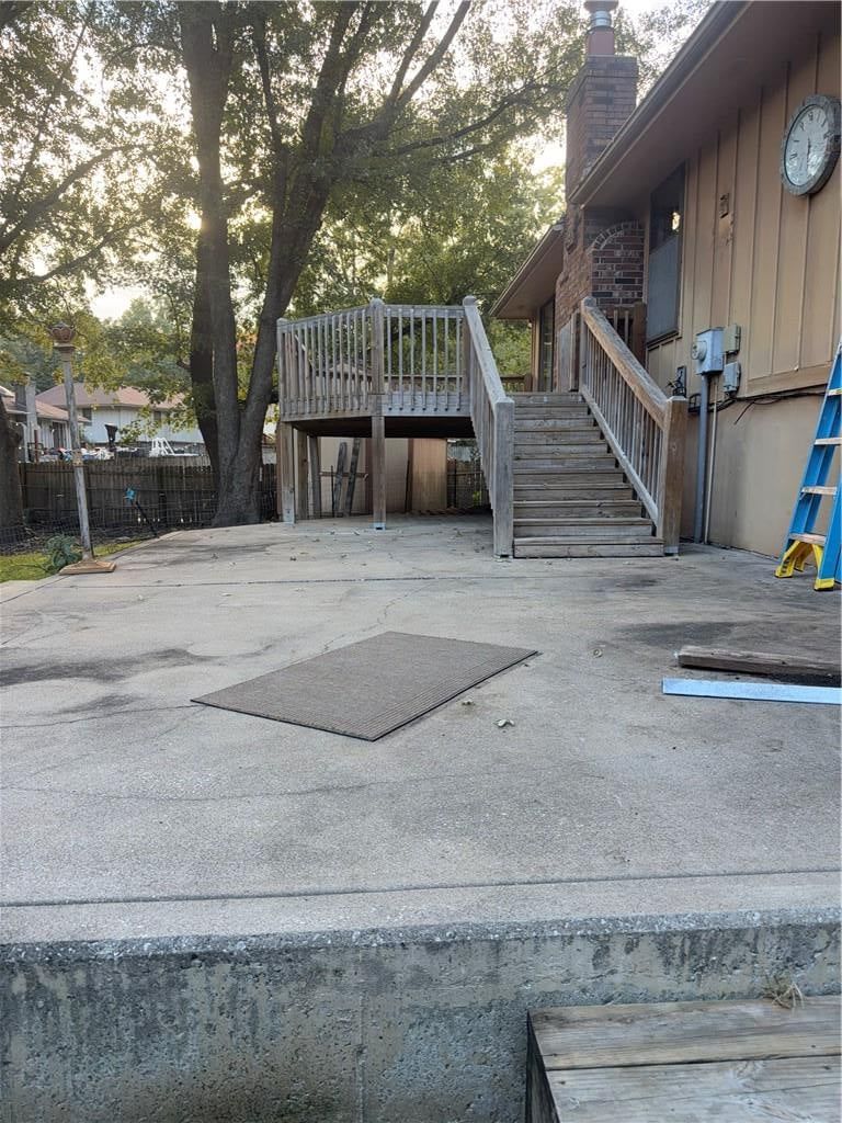Concrete patio at 524 NE Stonewall Drive, Blue Springs, MO 64014