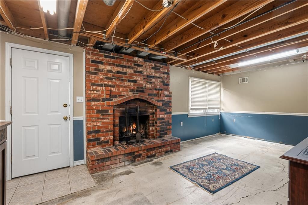 Brick fireplace at 16925 E 4th Street S, Independence, MO 64056