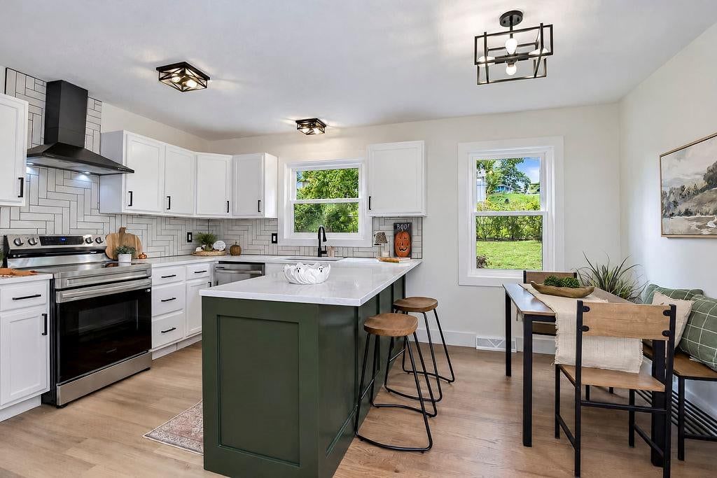 Statement lighting and recessed lighting at 3438 N Brighton Avenue, Kansas City, MO 64117