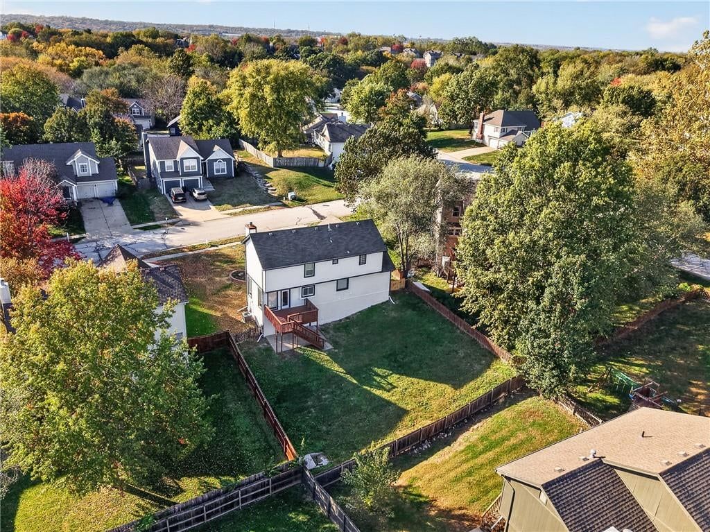 Big backyard at 6529 NW Hidden Valley Road, Kansas City, MO 64152