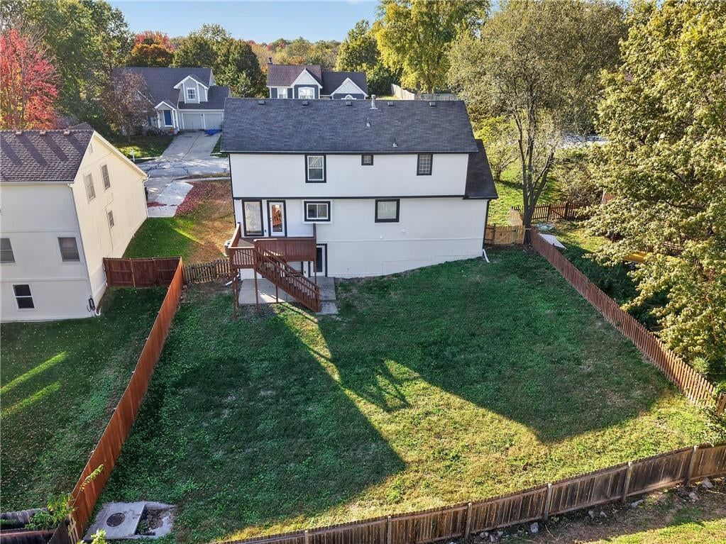 Deck and wood deck at 6529 NW Hidden Valley Road, Kansas City, MO 64152