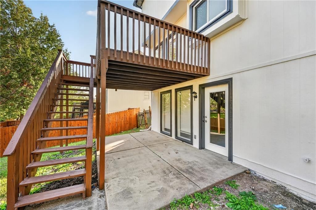 Covered patio at 6529 NW Hidden Valley Road, Kansas City, MO 64152