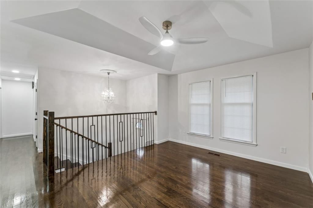 Statement lighting, tray ceiling and recessed lighting at 417 N Jefferson Avenue, Liberty, MO 64068