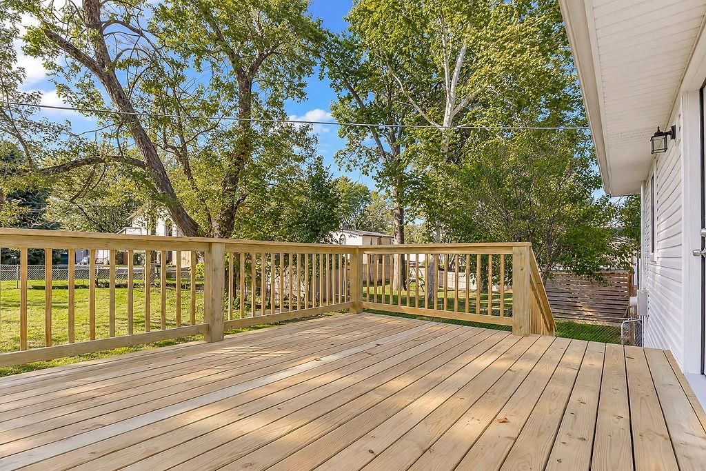 Deck, big backyard and wood deck at 6516 Ballentine Street, Shawnee, KS 66203